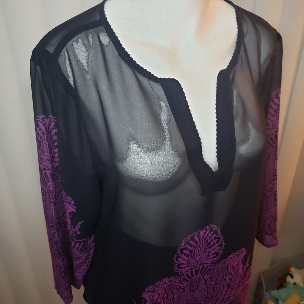 Ann taylor tunic blouse - Picture 3 of 7